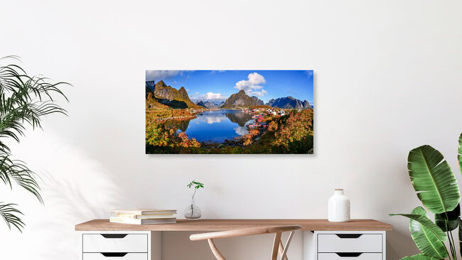 Autumn on Lofoten Islands, Norway – wall art by Achim Thomae as Poster or Acrylic Glass Print