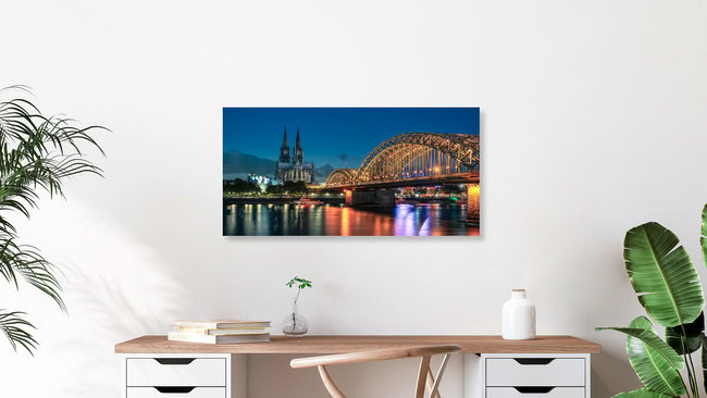 Skyline von Köln, Deutschland – Fotokunst von Achim Thomae als Poster oder Acrylglasbild