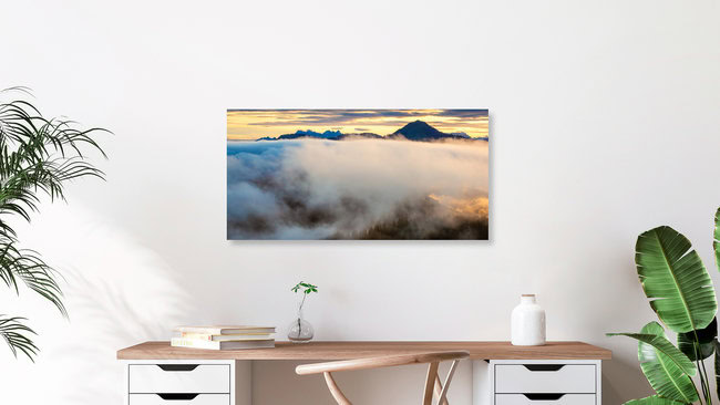 Mountains in the Fog, Austria – wall art by Martin Wasilewski as Poster or Acrylic Glass Print