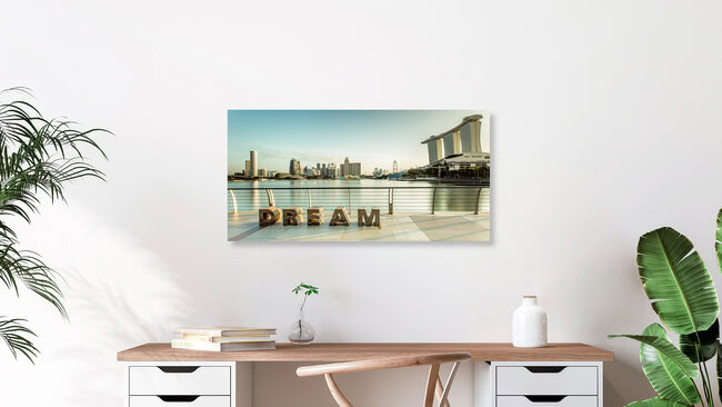 Singapur - D R E A M, Singapur – Fotokunst von Sebastian Rost als Poster oder Acrylglasbild