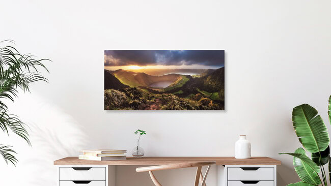 Crater Lake on the Azores, Portugal – wall art by Jean Claude Castor as Poster or Acrylic Glass Print