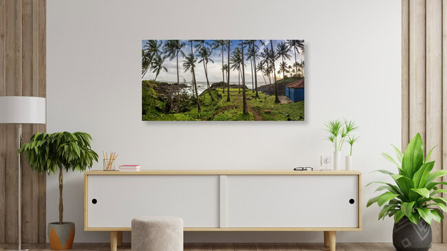 Palm-Scape, Indien – Fotokunst von Markus Schieder als Poster oder Acrylglasbild