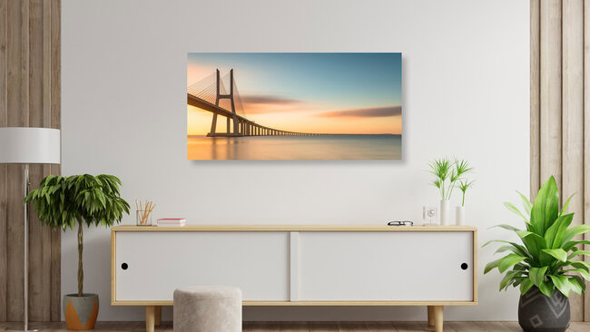 Ponte Vasco da Gama, Portugal – Fotokunst von Robin Oelschlegel als Poster oder Acrylglasbild