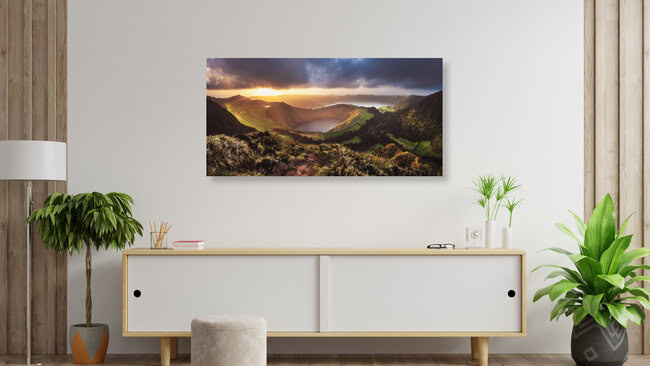 Crater Lake on the Azores, Portugal – wall art by Jean Claude Castor as Poster or Acrylic Glass Print