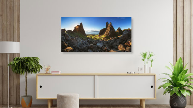 The Old Man of Storr Panorama, United Kingdom – wall art by Jean Claude Castor as Poster or Acrylic Glass Print