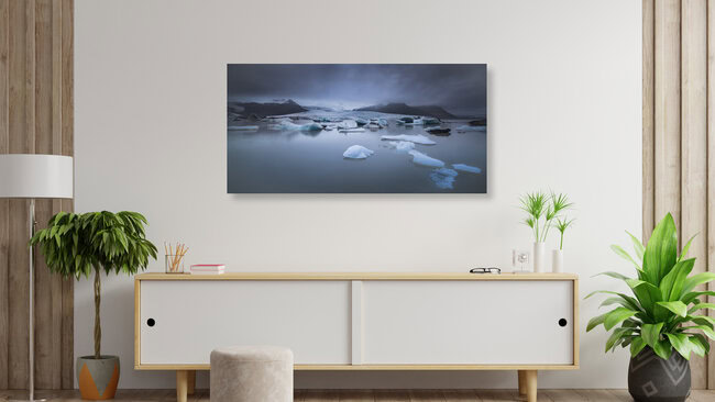 at the foot of glacier, (country) – Fotokunst von Anke Butawitsch als Poster oder Acrylglasbild