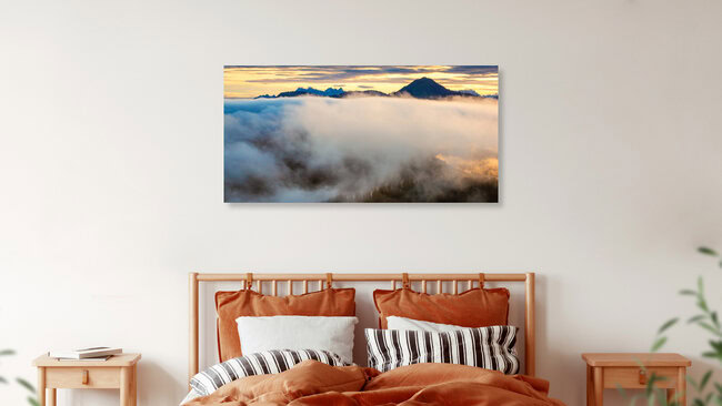 Mountains in the Fog, Austria – wall art by Martin Wasilewski as Poster or Acrylic Glass Print