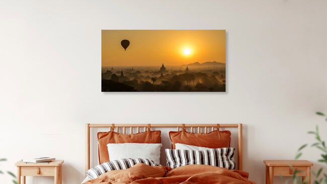 Bagan Orange, Myanmar – wall art by Philipp Weindich as Poster or Acrylic Glass Print