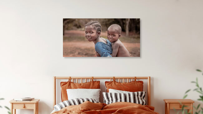 a meeting of glances, Cameroon – wall art by Esteban Tapella as Poster or Acrylic Glass Print