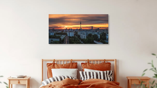 Berlin Sunset, Germany – wall art by Jean Claude Castor as Poster or Acrylic Glass Print