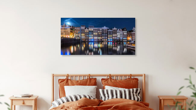Amsterdam Blue Hour, Netherlands – wall art by Jean Claude Castor as Poster or Acrylic Glass Print