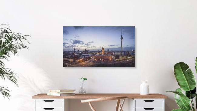 Historische Mitte Berlin Panorama, Deutschland – Fotokunst von Ronny Behnert als Poster oder Acrylglasbild