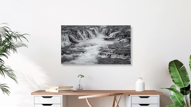 Langzeitbelichtung Wasserfall Bruararfoss Island, Island – Fotokunst von Dennis Wehrmann als Poster oder Acrylglasbild