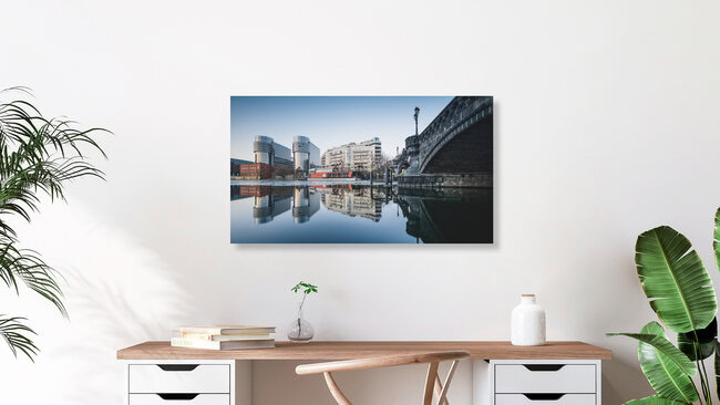 Berliner Spreebogen im Winter, Germany – wall art by Ronny Behnert as Poster or Acrylic Glass Print