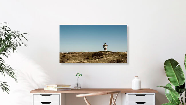 Wasserturm von Langeoog, Deutschland – Fotokunst von Manuela Deigert als Poster oder Acrylglasbild