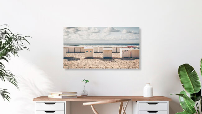 Meine Strandhütte ist mein Schloss, Belgien – Fotokunst von Eva Stadler als Poster oder Acrylglasbild