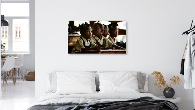 Schulkinder der OPEPB, Haiti – Fotokunst von Frank Domahs als Poster oder Acrylglasbild
