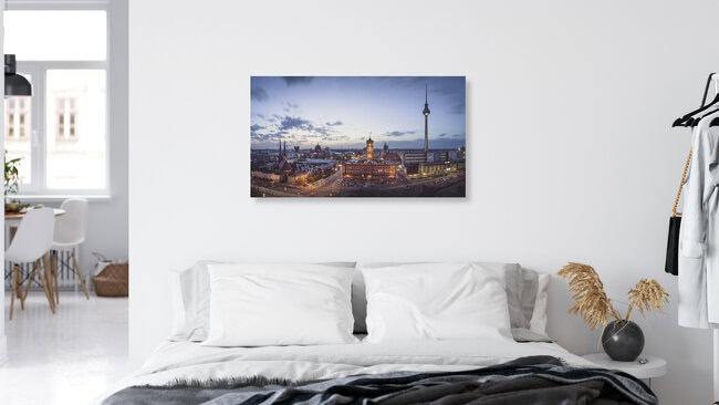 Historische Mitte Berlin Panorama, Deutschland – Fotokunst von Ronny Behnert als Poster oder Acrylglasbild