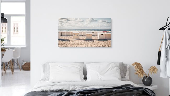 Meine Strandhütte ist mein Schloss, Belgien – Fotokunst von Eva Stadler als Poster oder Acrylglasbild