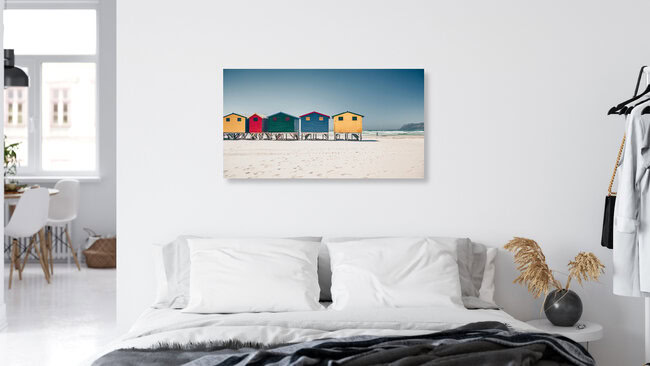 Am Strand von Muizenberg, Südafrika – Fotokunst von Eva Stadler als Poster oder Acrylglasbild