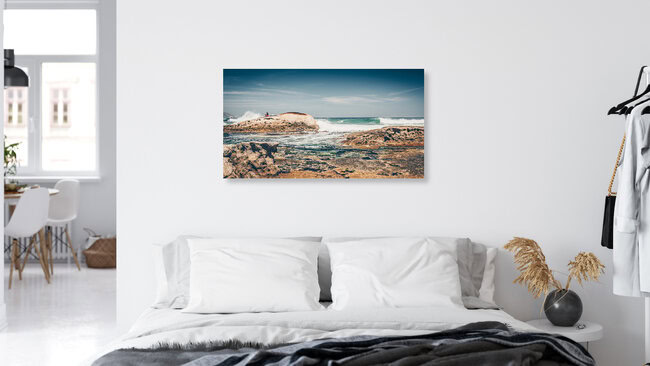 Auf den Steinen, an den Wellen, Südafrika – Fotokunst von Eva Stadler als Poster oder Acrylglasbild