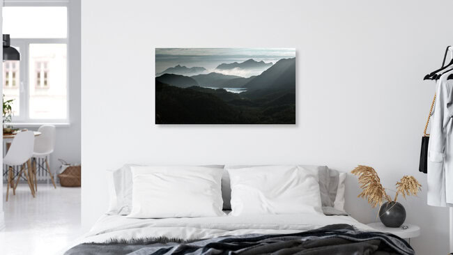 twilight in the mountains, Norwegen – Fotokunst von Helmut Pfirrmann als Poster oder Acrylglasbild
