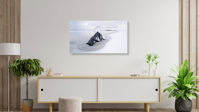 Flakstad Beach, Norwegen – Fotokunst von Boris Buschardt als Poster oder Acrylglasbild