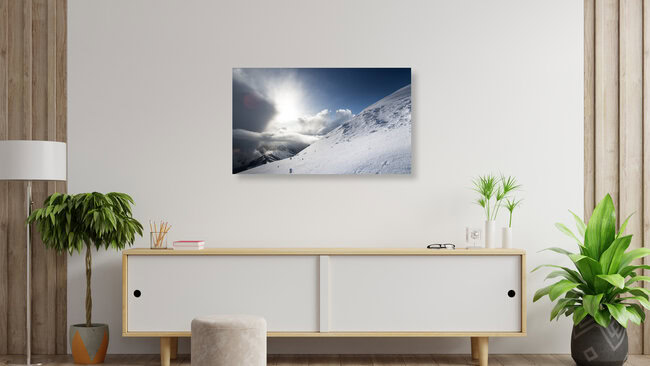 Sonnenuntergang am Gletscher, Österreich – Fotokunst von Christian Schipflinger als Poster oder Acrylglasbild