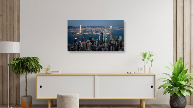 Hongkong Skyline, Hong Kong – Fotokunst von Sebastian Rost als Poster oder Acrylglasbild