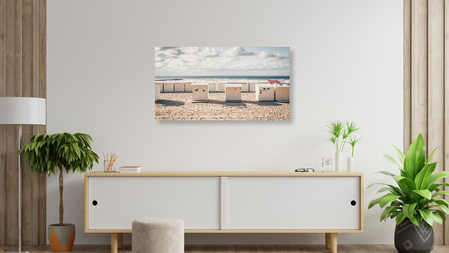 Meine Strandhütte ist mein Schloss, Belgien – Fotokunst von Eva Stadler als Poster oder Acrylglasbild