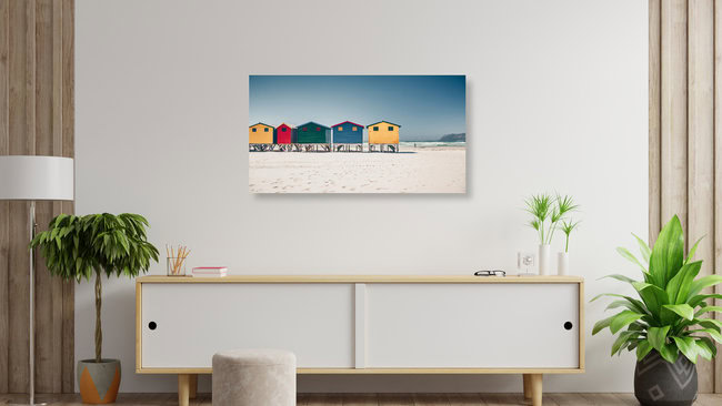 Am Strand von Muizenberg, Südafrika – Fotokunst von Eva Stadler als Poster oder Acrylglasbild