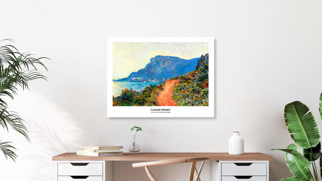 'Claude Monet: La Corniche near Monaco - exhibition poster' – Wall Art by Art Classics as Poster or Acrylic Glass Print
