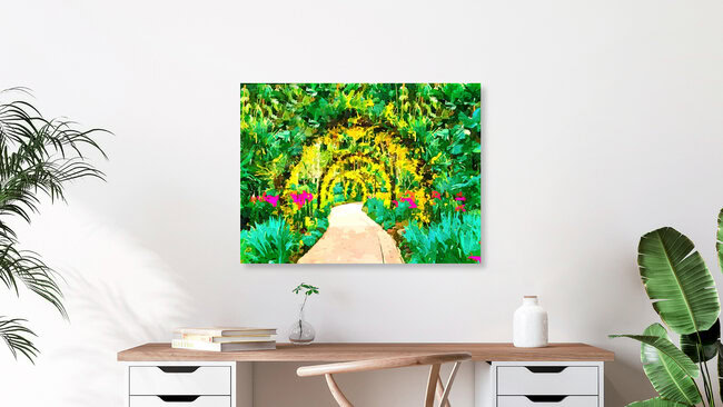 Wandbild 'Beginning of Something Beautiful' – Kunst von Uma Gokhale als Poster oder Acrylglasbild