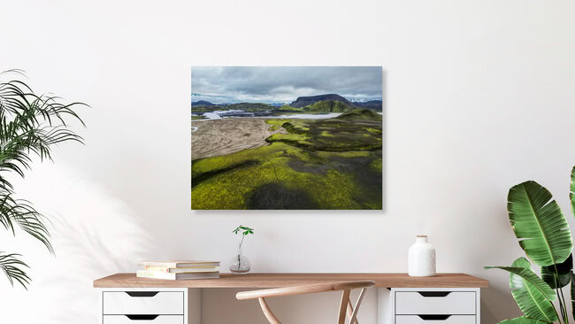 Isländisches Hochland nahe der F208, Island – Fotokunst von Christian Noah als Poster oder Acrylglasbild