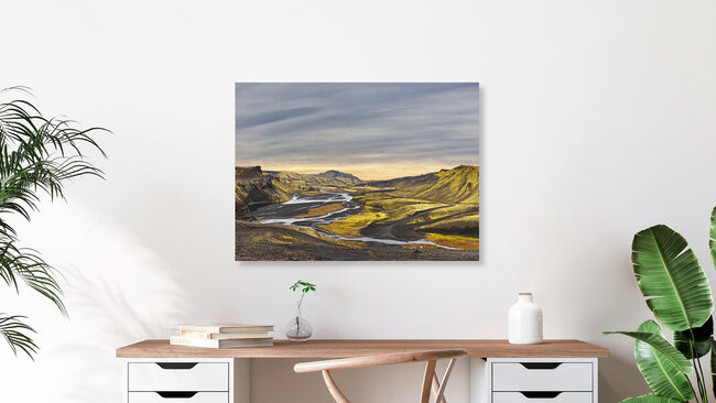 Surreal landscape of Landmannalaugar - Iceland, Iceland Posters – wall art by Markus Schieder as Poster or Acrylic Glass Print