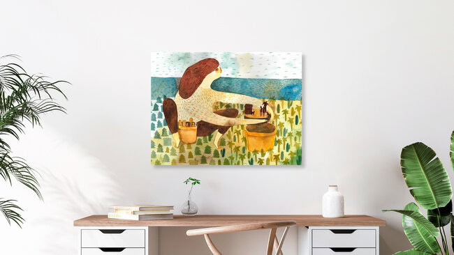 'Replanting' – Wall Art by Mirjam Siim as Poster or Acrylic Glass Print