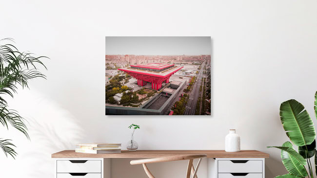 China Art Museum, China – Fotokunst von Laura Zimmermann als Poster oder Acrylglasbild