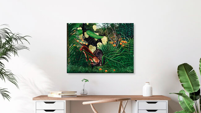 'Fight between a Tiger and a Buffalo by Henri Rousseau' – Wall Art by Art Classics as Poster or Acrylic Glass Print