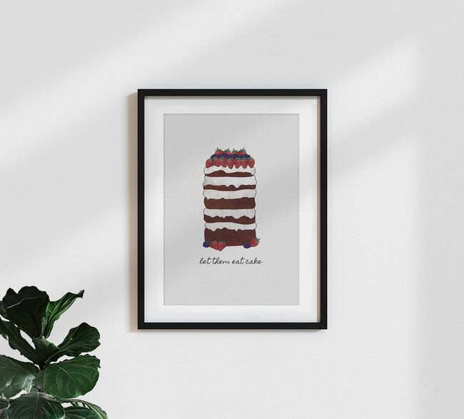 'Let Them Eat Cake' – Wall Art by Orara Studio as Poster or Acrylic Glass Print