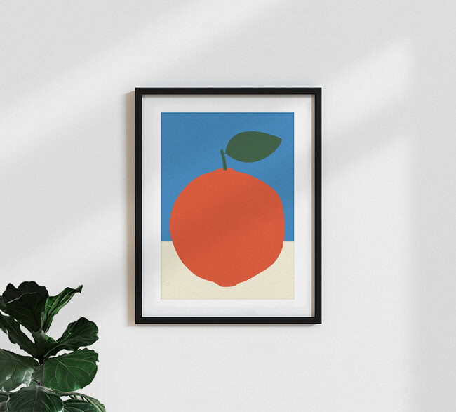 Wandbild 'Orange Paper Cut Out' – Kunst von Rosi Feist als Poster oder Acrylglasbild