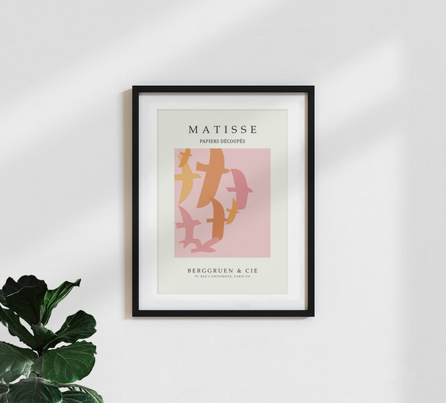 'Matisse - The Cut Outs - Papiers Découpés Print beige-rose' – Wall Art by Art Classics as Poster or Acrylic Glass Print