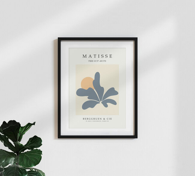 Wandbild 'Henri Matisse Papiers Découpés Poster beige-blau' – Kunst von Art Classics als Poster oder Acrylglasbild
