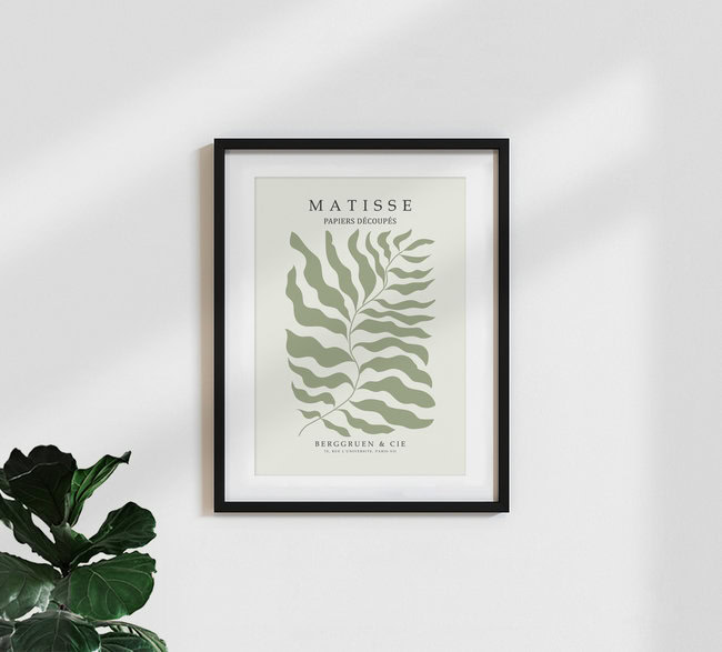 'Henri Matisse - The Cut Outs Print beige-green' – Wall Art by Art Classics as Poster or Acrylic Glass Print