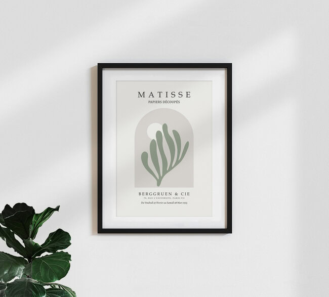 'Matisse Papiers Découpés beige-green' – Wall Art by Art Classics as Poster or Acrylic Glass Print