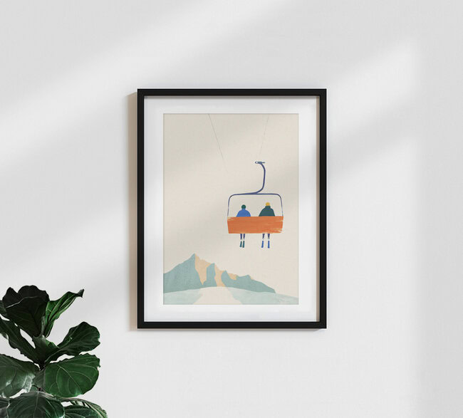 Wandbild 'Sessellift' – Kunst von Henry Rivers als Poster oder Acrylglasbild