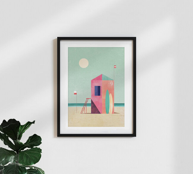 'Liefguard Tower' – Wall Art by Henry Rivers as Poster or Acrylic Glass Print