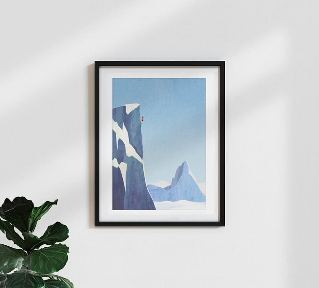'Mountain Climbing' – Wall Art by Henry Rivers as Poster or Acrylic Glass Print