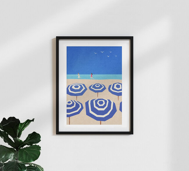 'Parasols' – Wall Art by Henry Rivers as Poster or Acrylic Glass Print