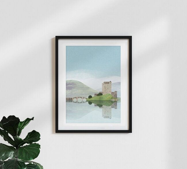 'Scotland Loch Eilean Donan' – Wall Art by Henry Rivers as Poster or Acrylic Glass Print