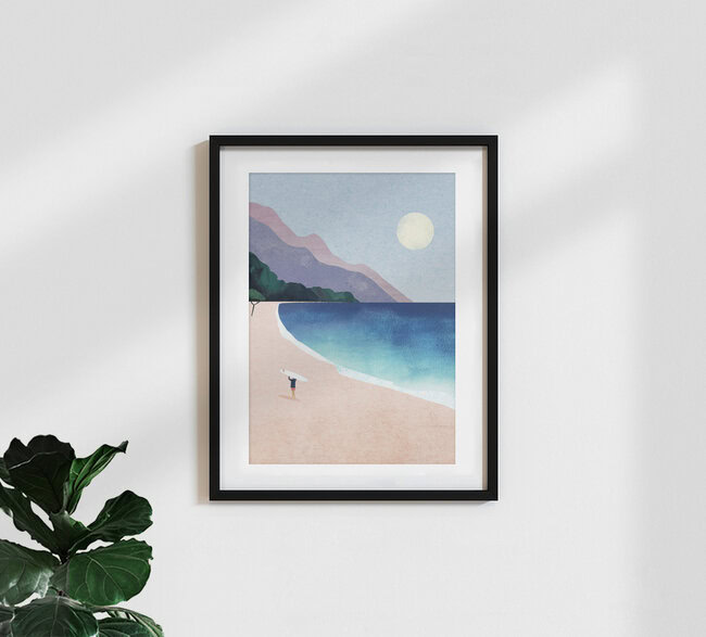 'Surf Beach II' – Wall Art by Henry Rivers as Poster or Acrylic Glass Print